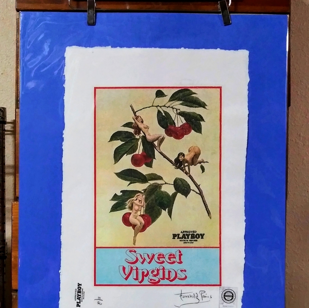Sweet Virgins PLAYBOY Print Signed Fairchild Paris - Picture 11 of 12